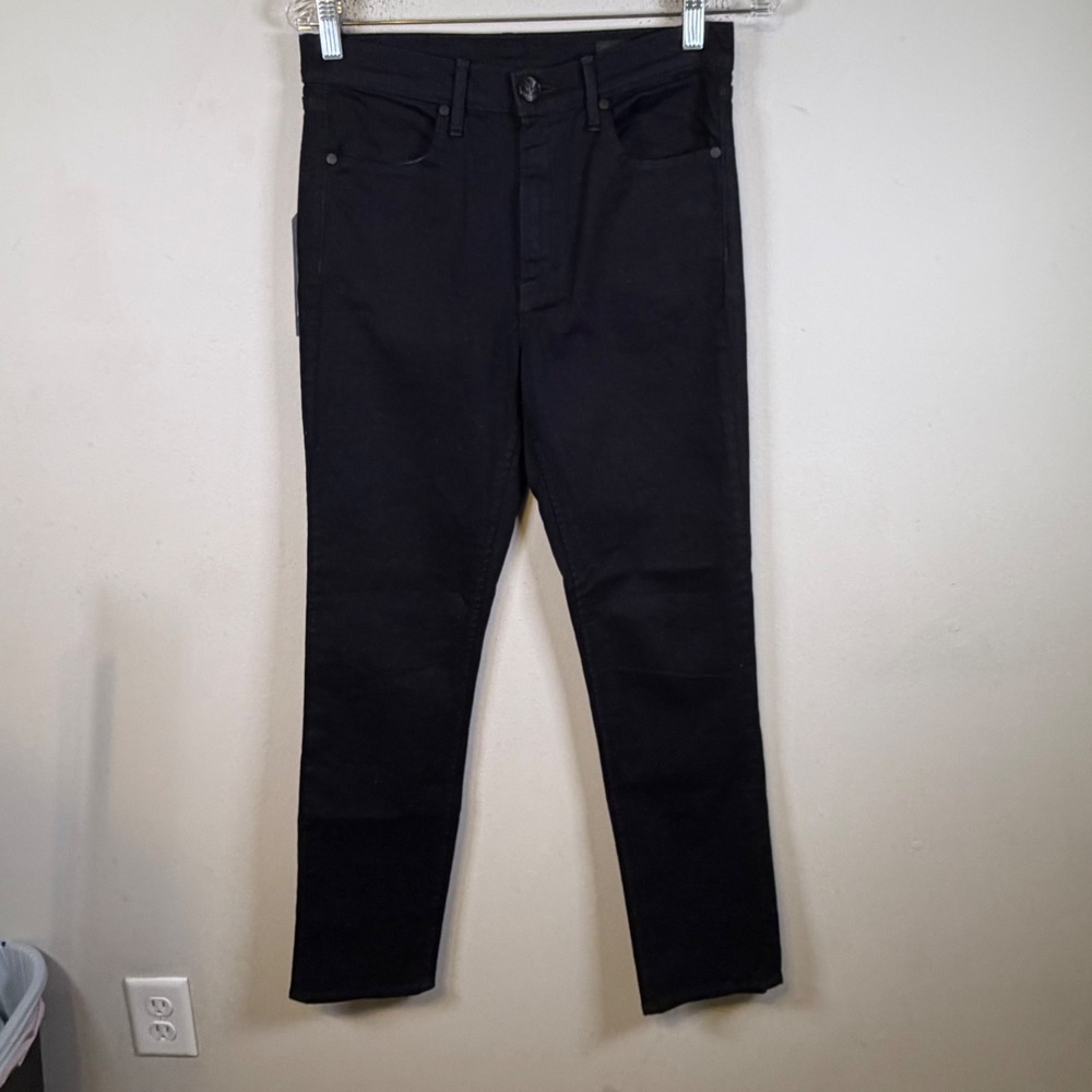 Rag & Bone Womens Slim Straight Jeans High Rise Black Size 27 NWT